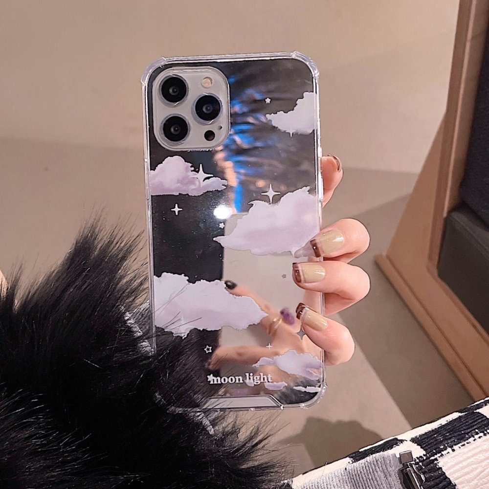 NEW iPhone 13/12/Pro/Max Clouds Mirror Phone Case - Picture 8 of 9